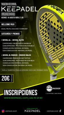 poster del torneo TORNEO KEEPADEL & EUROINDOOR