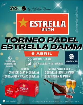 poster torneo TORNEO PADEL ESTRELLA DAMM