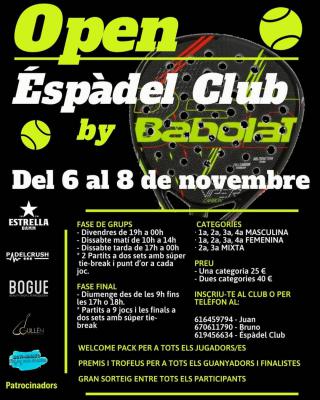 poster del torneo OPEN ESPADEL CLUB BY BABOLAT