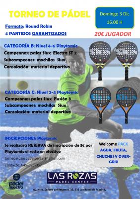 poster del torneo TORNEO LAS ROZAS PÁDEL CENTER