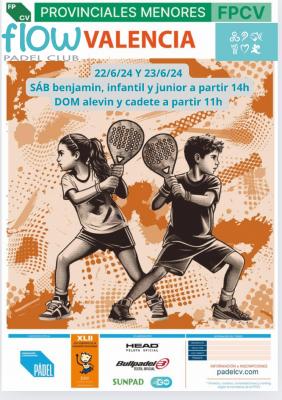 poster torneo PROVINCIAL DE MENORES FLOW PADEL