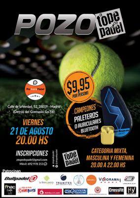 poster del torneo POZO A TOPE DE PADEL