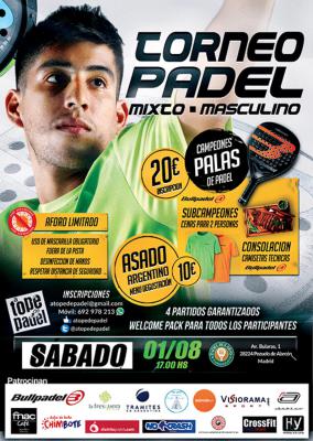 poster del torneo TORNEO DE PADEL MIXTO - MASCULINO