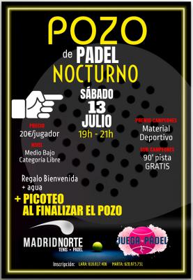 poster del torneo POZO NOCTURNO