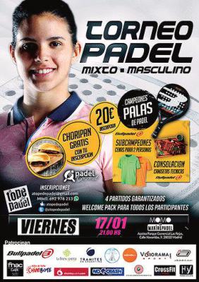 poster del torneo TORNEO DE PADEL MIXTO - MASCULINO