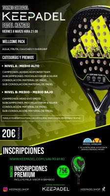 poster del torneo TORNEO KEEPADEL & HANGAR DEL PÁDEL