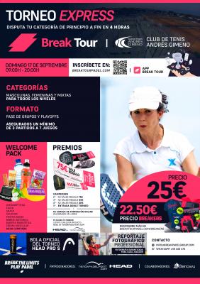 poster del torneo TORNEO 02 CIRCUITO CLUB TENIS ANDRÉS GIMENO BY BREAK TOUR (TEMPORADA 2)