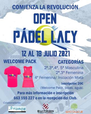 poster del torneo OPEN PÁDEL LACY