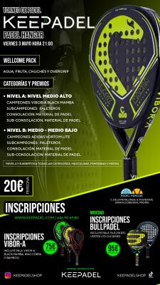 poster del torneo TORNEO KEEPADEL & HANGAR DEL PÁDEL