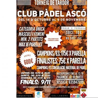 poster torneo TORNEIG DE TARDOR