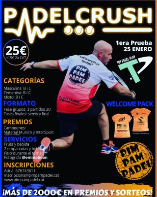 poster del torneo 1ª PRUEBA PADELCRUSH