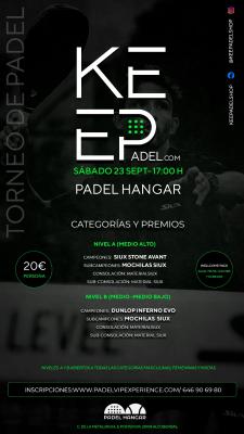 poster del torneo TORNEO KEEPADEL SABADO 23 SEPTIEMBRE & HANGAR DEL PÁDEL