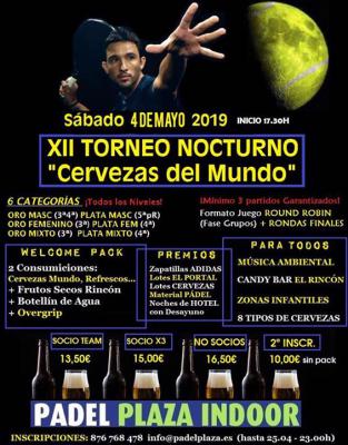 poster del torneo XII TORNEO NOCTURNO CERVEZAS DEL MUNDO