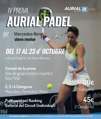 poster torneo 4 PRUEBA CIRCUITO AURIAL PADEL BY STERNMOTOR