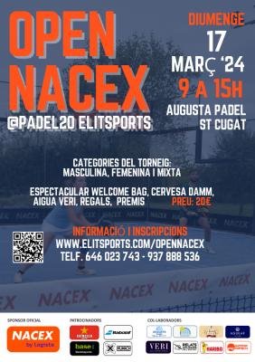 poster del torneo OPEN NACEX @PADEL20