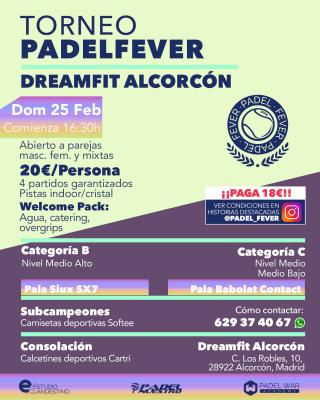 poster del torneo TORNEO PADEL FEVER - ABIERTO A PAREJAS MASC, FEM Y MIXTAS