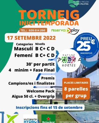 poster del torneo TORNEIG INICI TEMPORADA