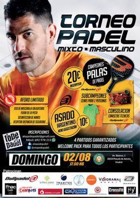 poster del torneo TORNEO DE PADEL MIXTO - MASCULINO