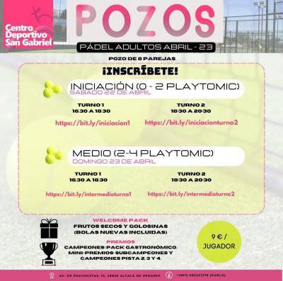 poster del torneo POZOS INICIACIÓN ABRIL CDSG