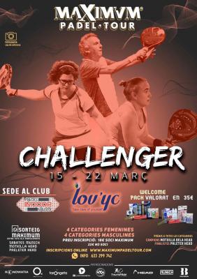 poster del torneo CHALLENGER MAXIMUM PADEL TOUR