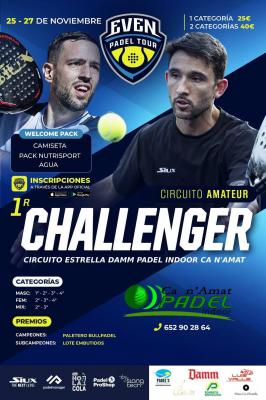 poster del torneo 1ER CHALLENGER EPT INDOOR PADEL CA N'AMAT