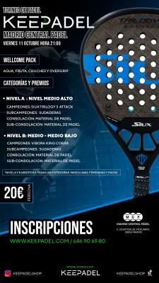 poster torneo TORNEO KEEPADEL & MADRID CENTRAL PADEL