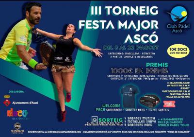 poster torneo III TORNEIG FESTA MAJOR ASCÓ