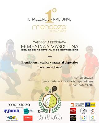 poster torneo 1º CHALLENGER NACIONAL MENDOZA XCLUSIVE