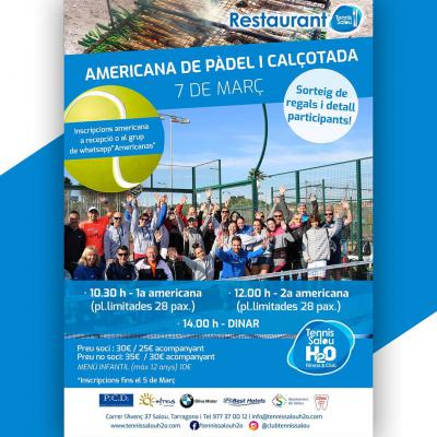 poster del torneo AMERICANA DE PADEL I CALÇOTADA