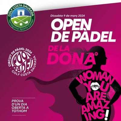 poster del torneo POOL DE PÀDEL DE LA DONA