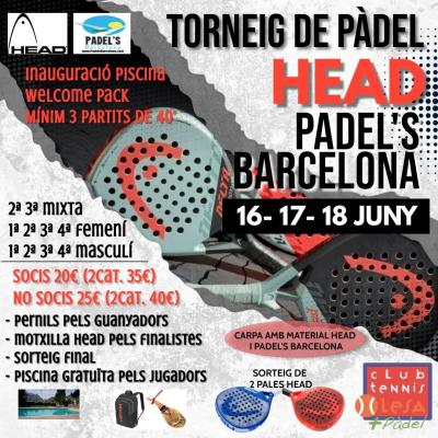 poster torneo TORNEIG DE PÀDEL HEAD PADEL'S BARCELONA