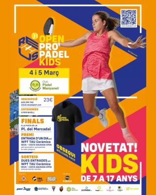 poster torneo REUS OPEN PRO PÀDEL KIDS