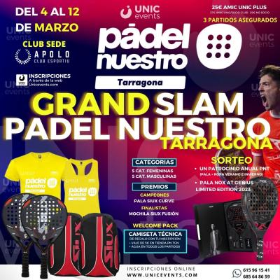 poster torneo PÁDEL NUESTRO TARRAGONA GRAND SLAM