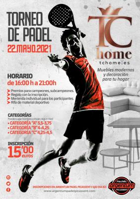 poster torneo TORNEO DE PADEL TC HOME