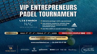 poster torneo TORNEO DE PADEL VIP EMPRENDEDORES