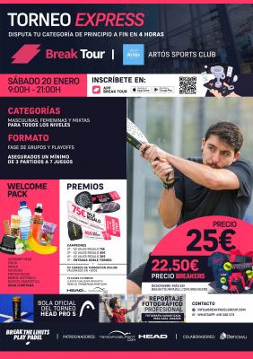 poster del torneo TORNEO CHALLENGER CET10 ARTÓS SPORTS CLUB BY BREAK TOUR