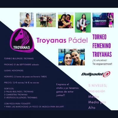 poster del torneo TORNEO FEMENINO TROYANAS