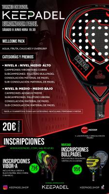 poster del torneo TORNEO KEEPADEL & EUROINDOOR