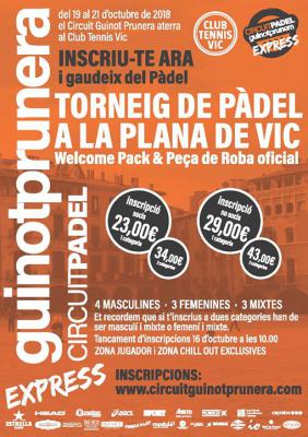 poster del torneo TORNEIG A LA PLANA DE VIC