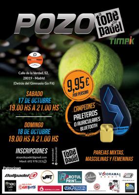 poster del torneo POZO A TOPE DE PADEL