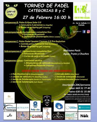 poster del torneo TORNEO DE PADEL