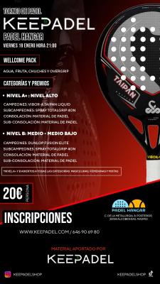 poster del torneo TORNEO KEEPADEL & HANGAR DEL PÁDEL