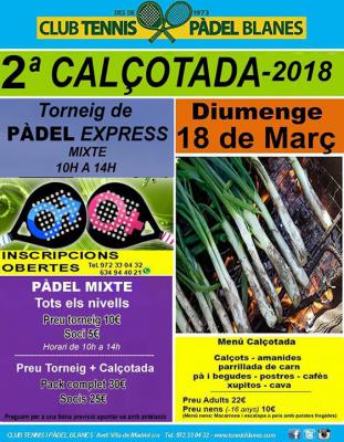 poster del torneo 2ª CALÇOTADA 2018