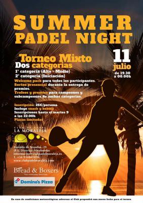 poster del torneo SUMMER PADEL NIGHT