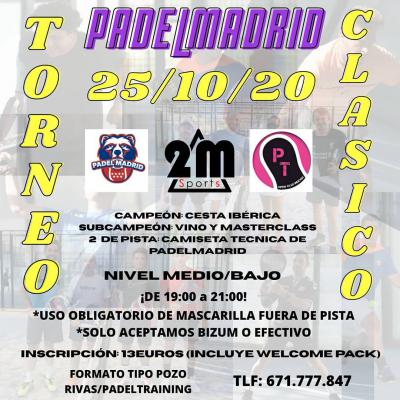 poster del torneo TORNEO CLASIC PADELMADRID