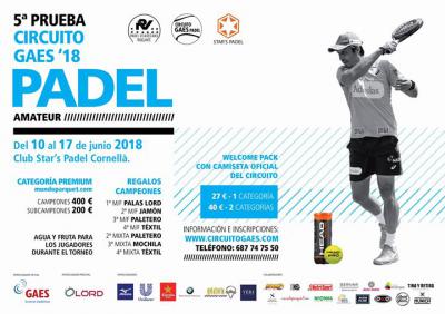 poster del torneo 5ª PRUEBA CIRCUITO GAES 2018