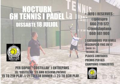 poster del torneo NOCTURN 6H DE PADEL