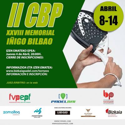 poster del torneo II CBP XXVIII MEMORIAL IÑIGO BILBAO