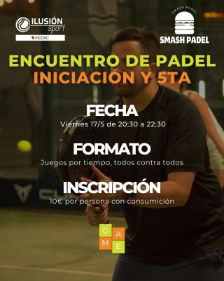 poster torneo ENCUENTRO DE PADEL -  GAME TORNEOS