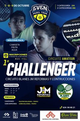 poster del torneo 1ER CHALLENGER EPT BLANES CIRCUITO J&M REFORMAS